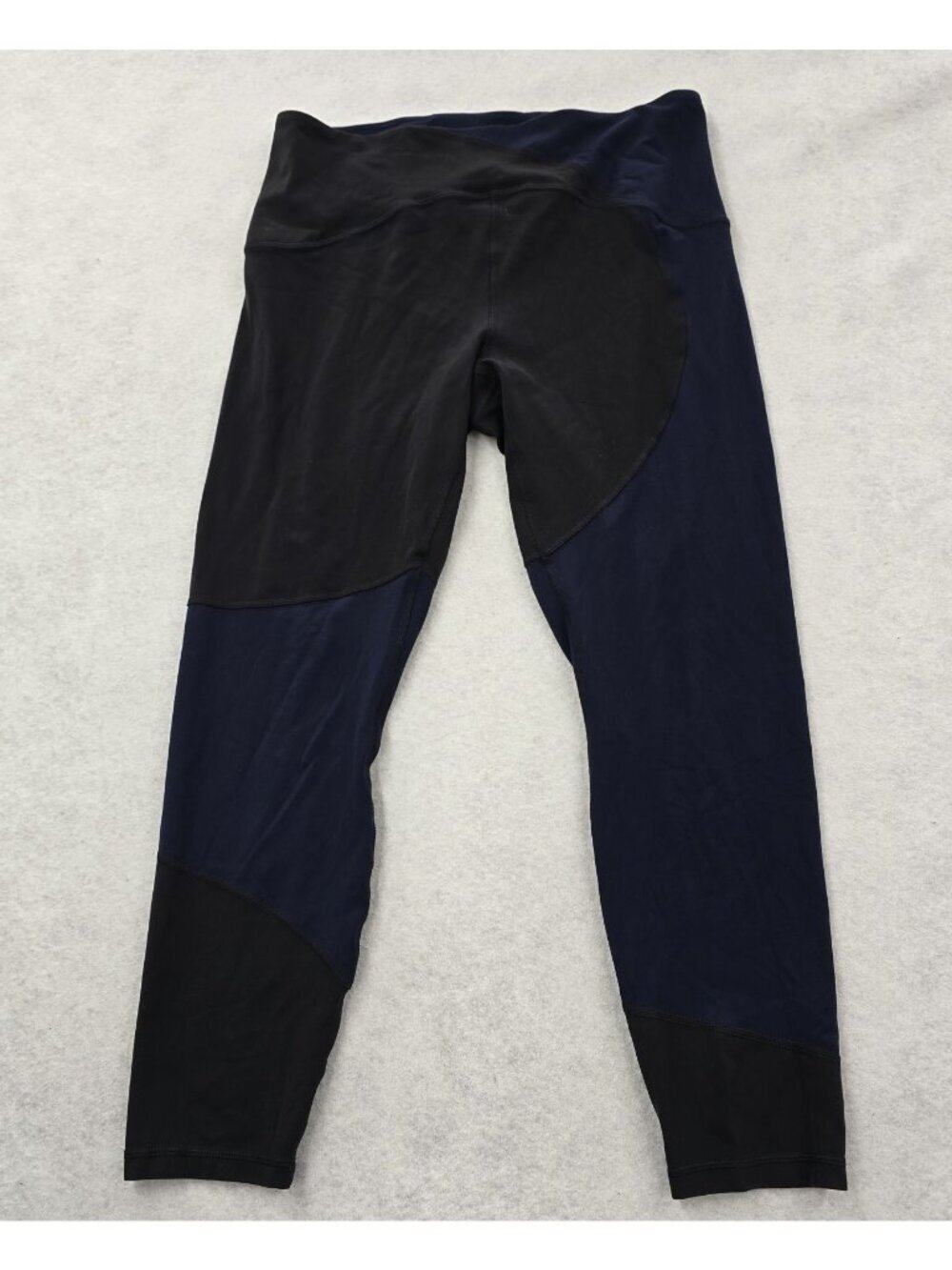 Lululemon Nulu Colorblock High-Rise Tight 25" Size 12 Black Navy Athleisure Yoga